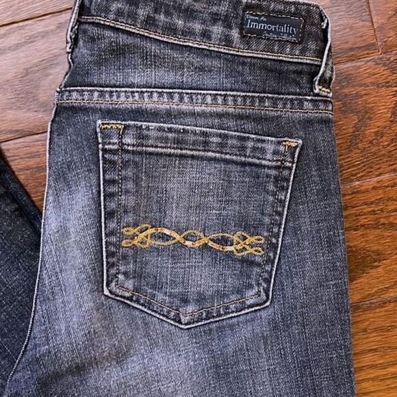 Immortality By Diana Tabeshi Women’s Bootcut Jeans Denim Low Rise Pocket Medium - Picture 14 of 14